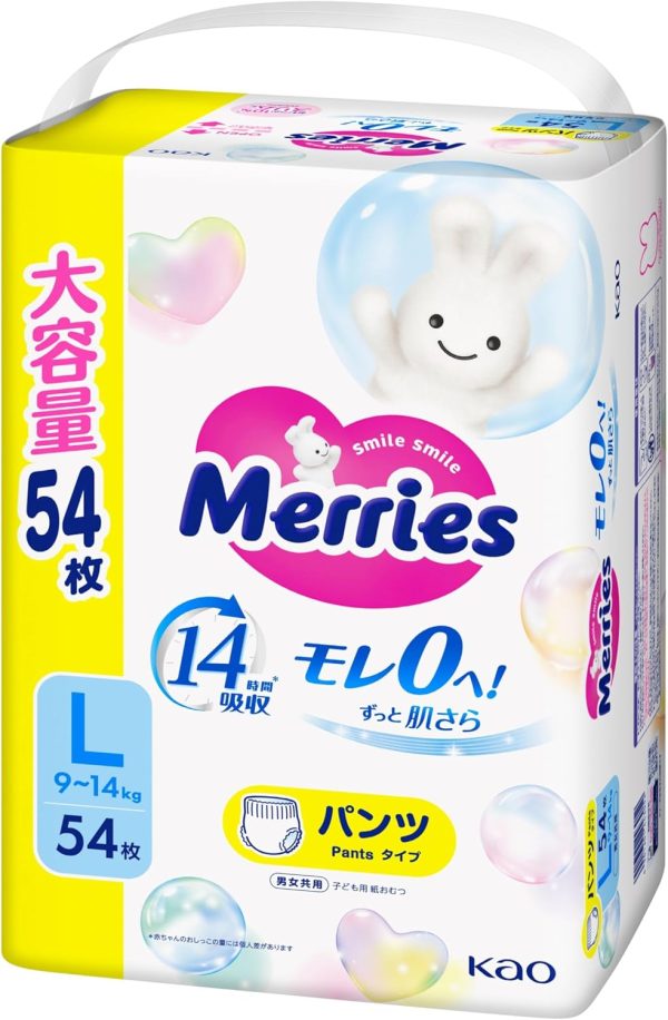 Tã quần Merries size L 54 miếng